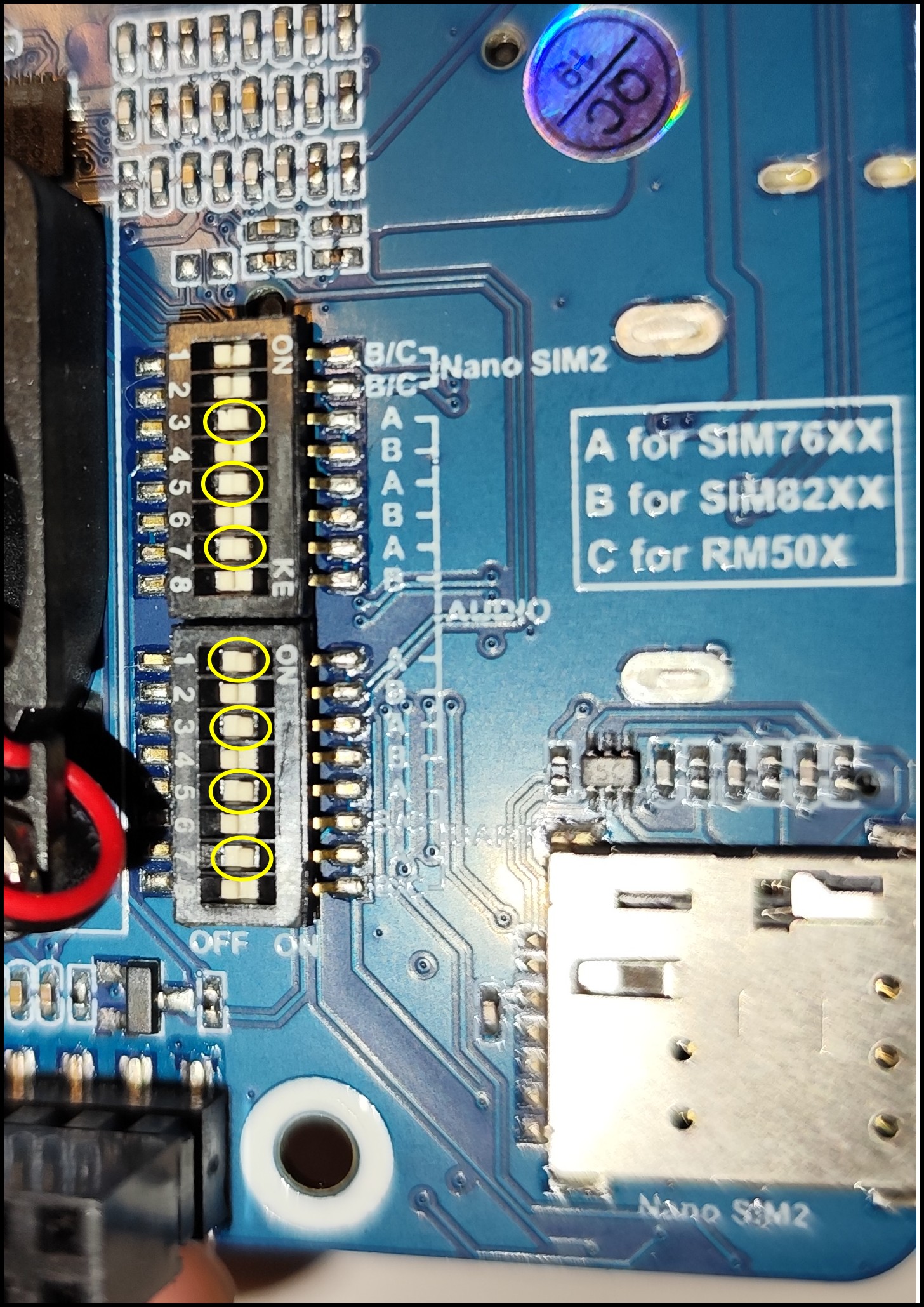 SIM7600 switches